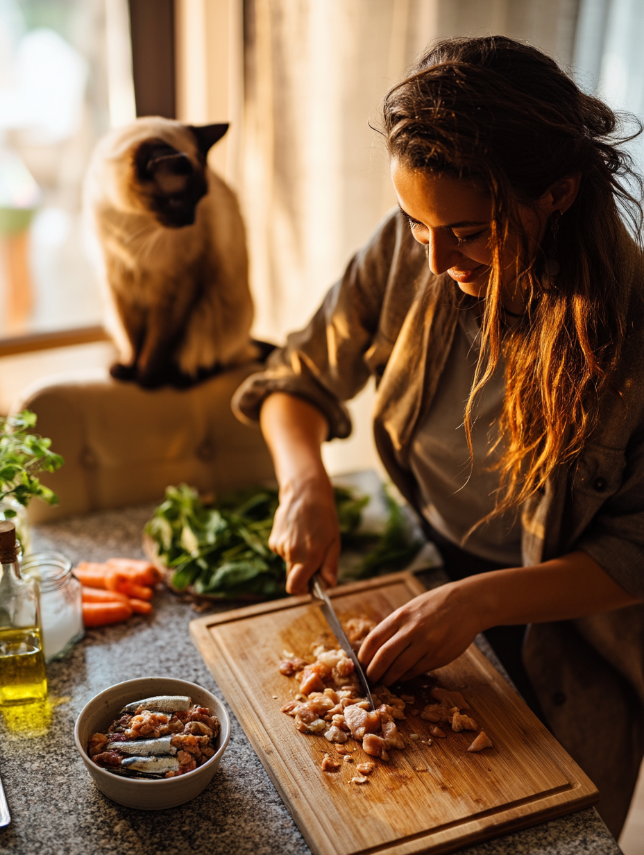 Gato e alimentação natural